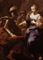 Judith presentándose a Holofernes